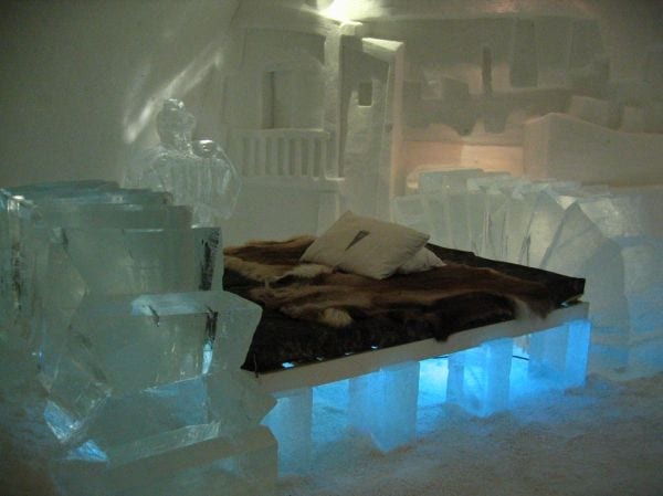 Sleep in an ice hotel